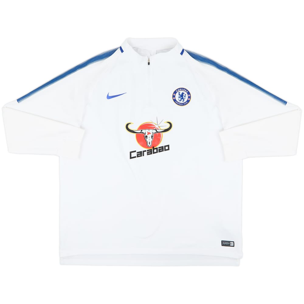 2017-18 Chelsea adidas 1/4 Zip Sweat Top - 9/10 - (XXL)