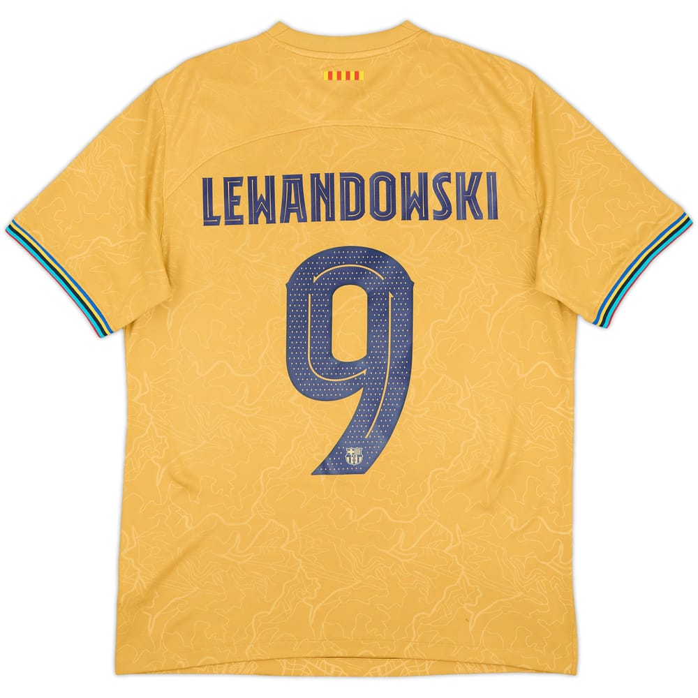 2022-23 Barcelona Away Shirt Lewandowski #9 - 9/10 - (M)
