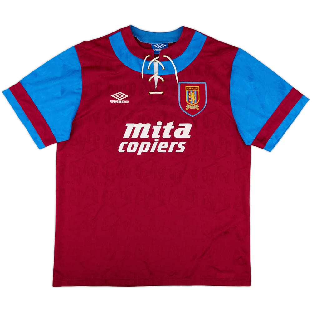 1992-93 Aston Villa Home Shirt - 10/10 - (XL)
