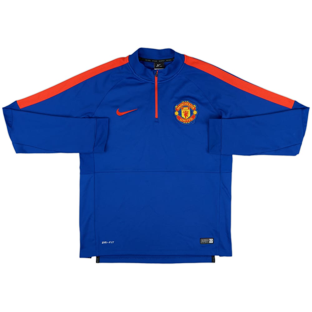 2014-15 Manchester United Nike 1/4 Zip Sweat Top - 8/10 - (M)