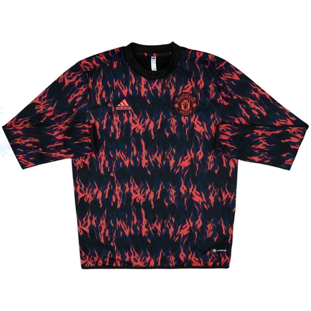 2021-22 Manchester United adidas Sweat Top - 10/10 - (L)