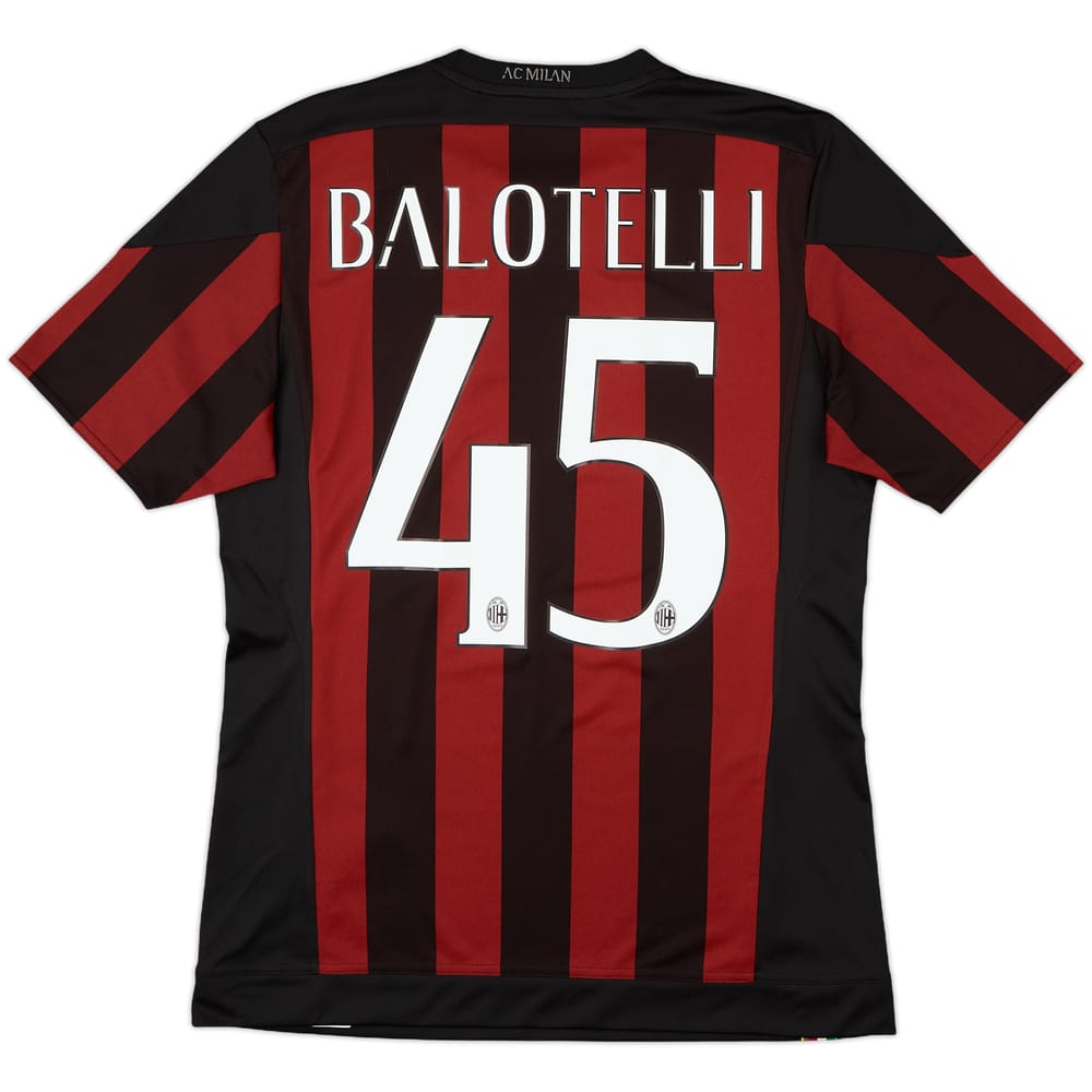 2015-16 AC Milan Home Shirt Balotelli #45 - 10/10 - (M)