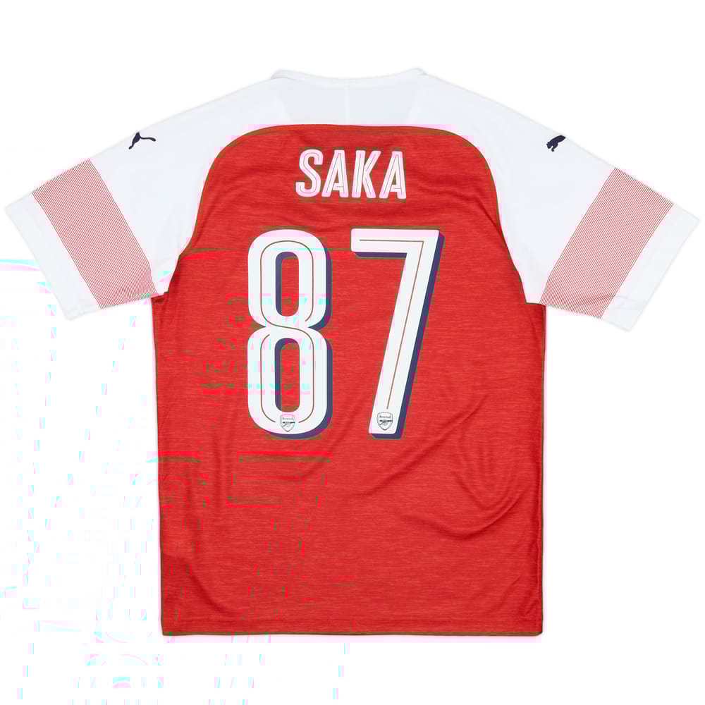 2018-19 Arsenal Home Shirt Saka #87 - 10/10 - (S)