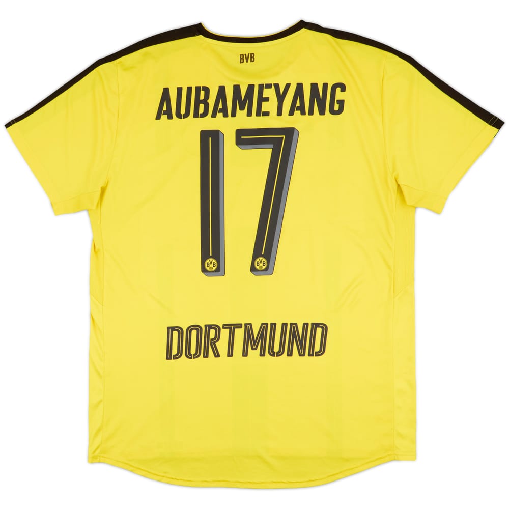 2016-17 Borussia Dortmund Home Shirt Aubameyang #17 - 8/10 - (XL)