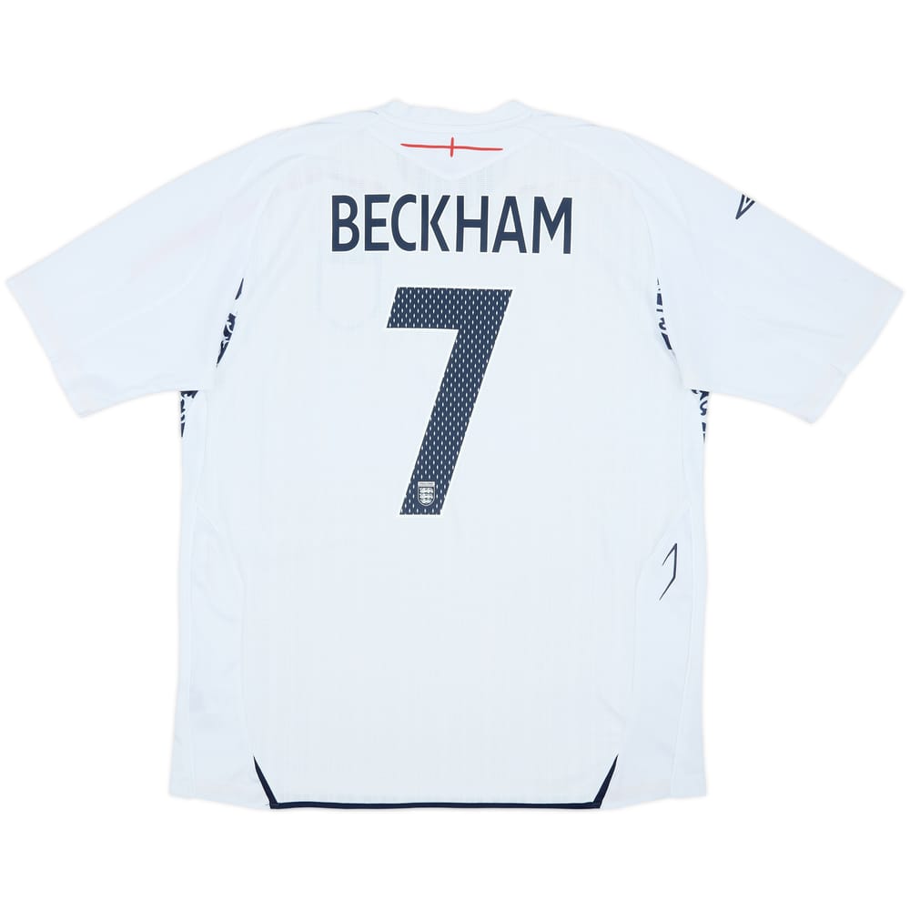 2007-09 England Home Shirt Beckham #7 - 5/10 - (XL)
