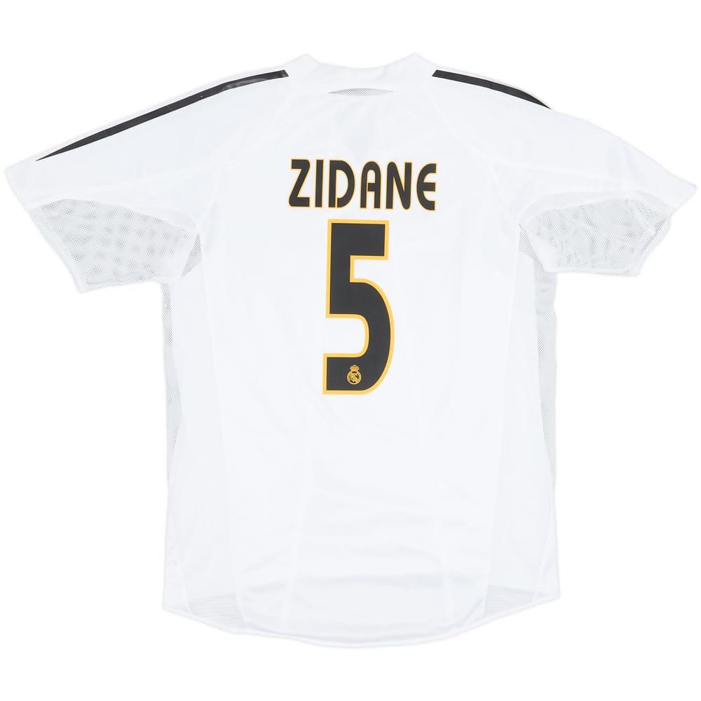 2004-05 Real Madrid Player Issue Home Shirt Zidane #5 - 6/10 - (M)