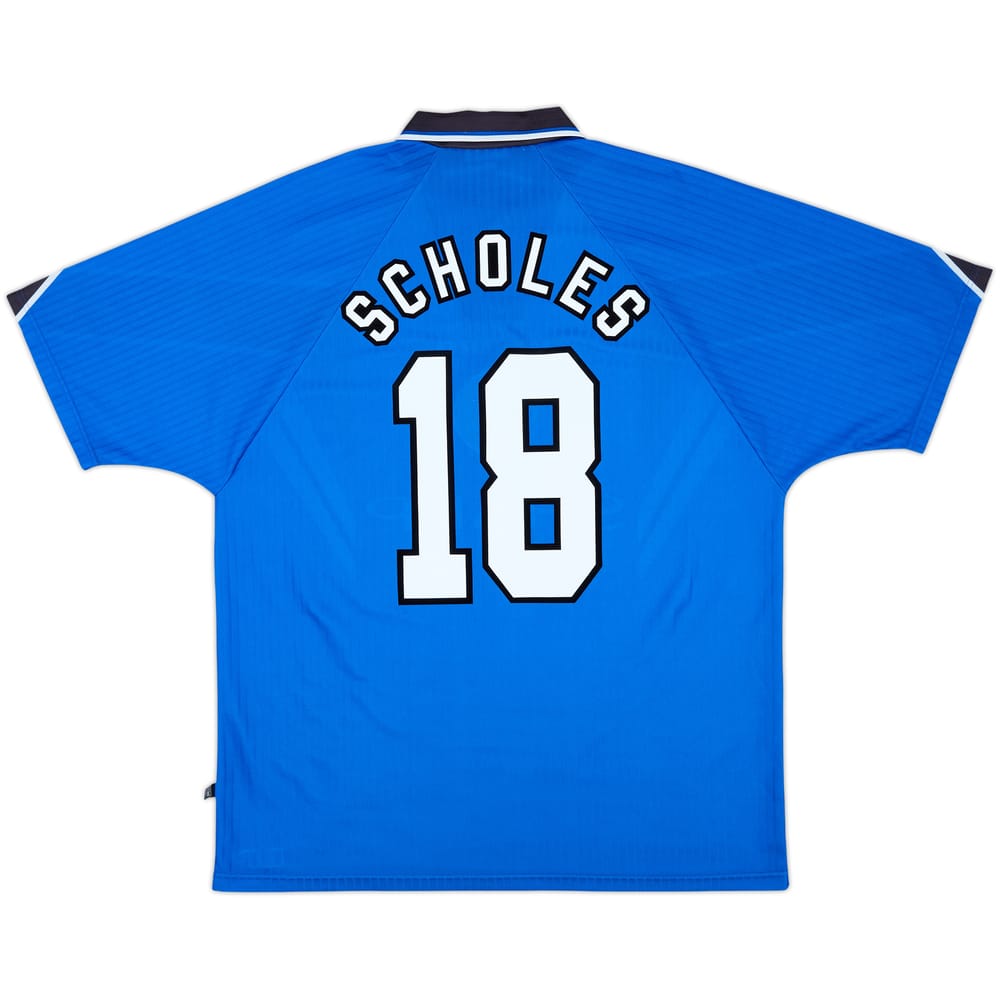 1996-98 Manchester United Third Shirt Scholes #18 - 7/10 - (XL)