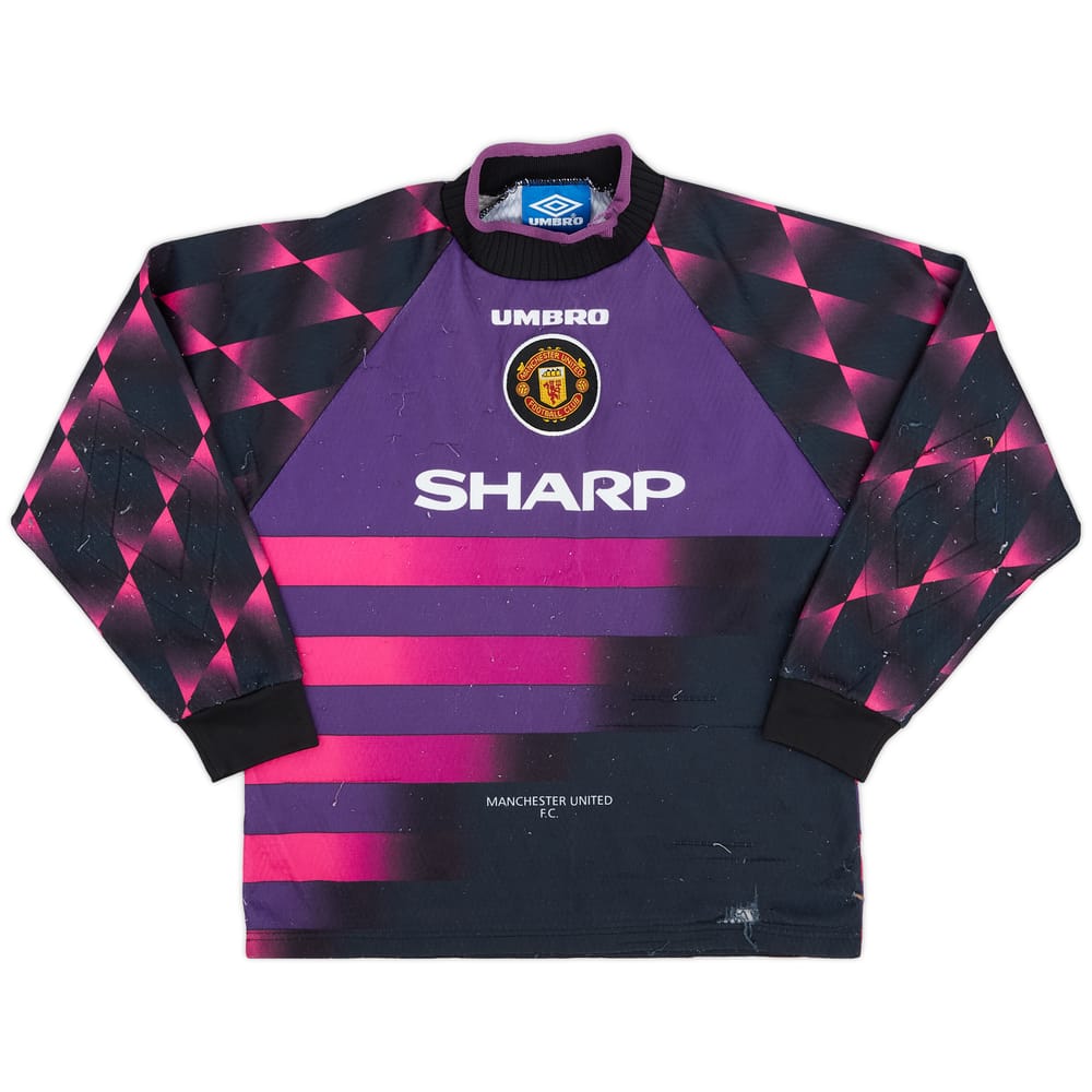 1996-97 Manchester United Purple GK Shirt - 4/10 - (L.Boys)