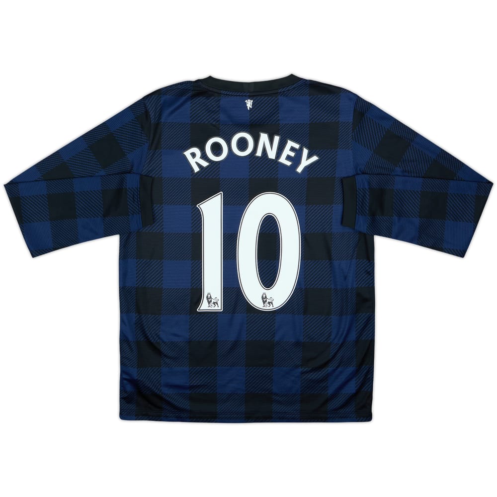 2013-14 Manchester United Away L/S Shirt Rooney #10 - 9/10 - (14-15 Years)