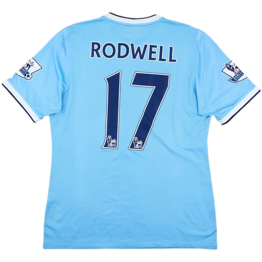 2013-14 Manchester City Match Issue Home Shirt Rodwell #17