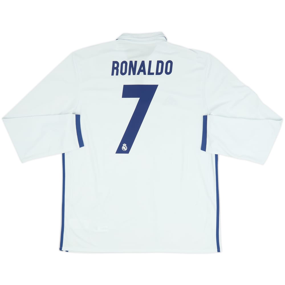 2016-17 Real Madrid Home L/S Shirt Ronaldo #7 (XL)