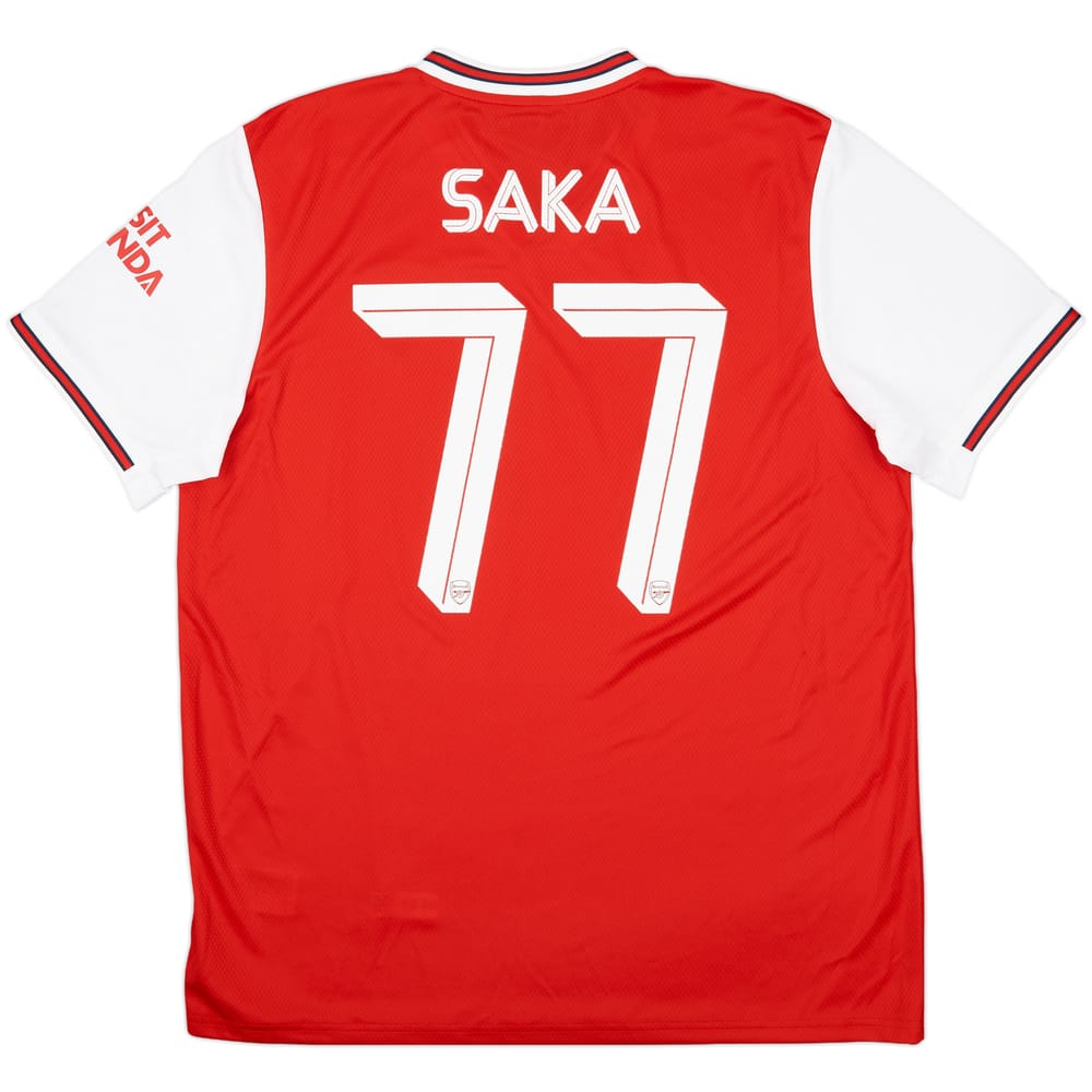 2019-20 Arsenal Home Shirt Saka #77 (XL)