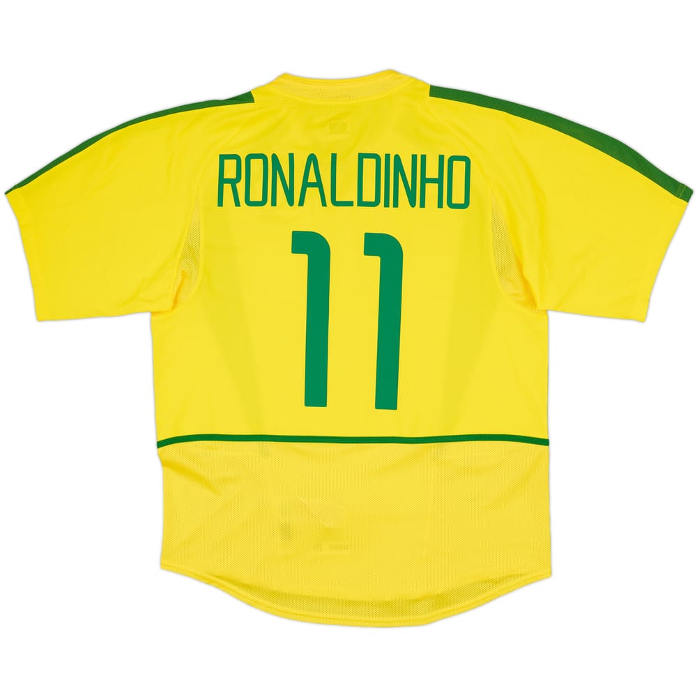 2002-04 Brazil Home Shirt Ronaldinho #11 (L)