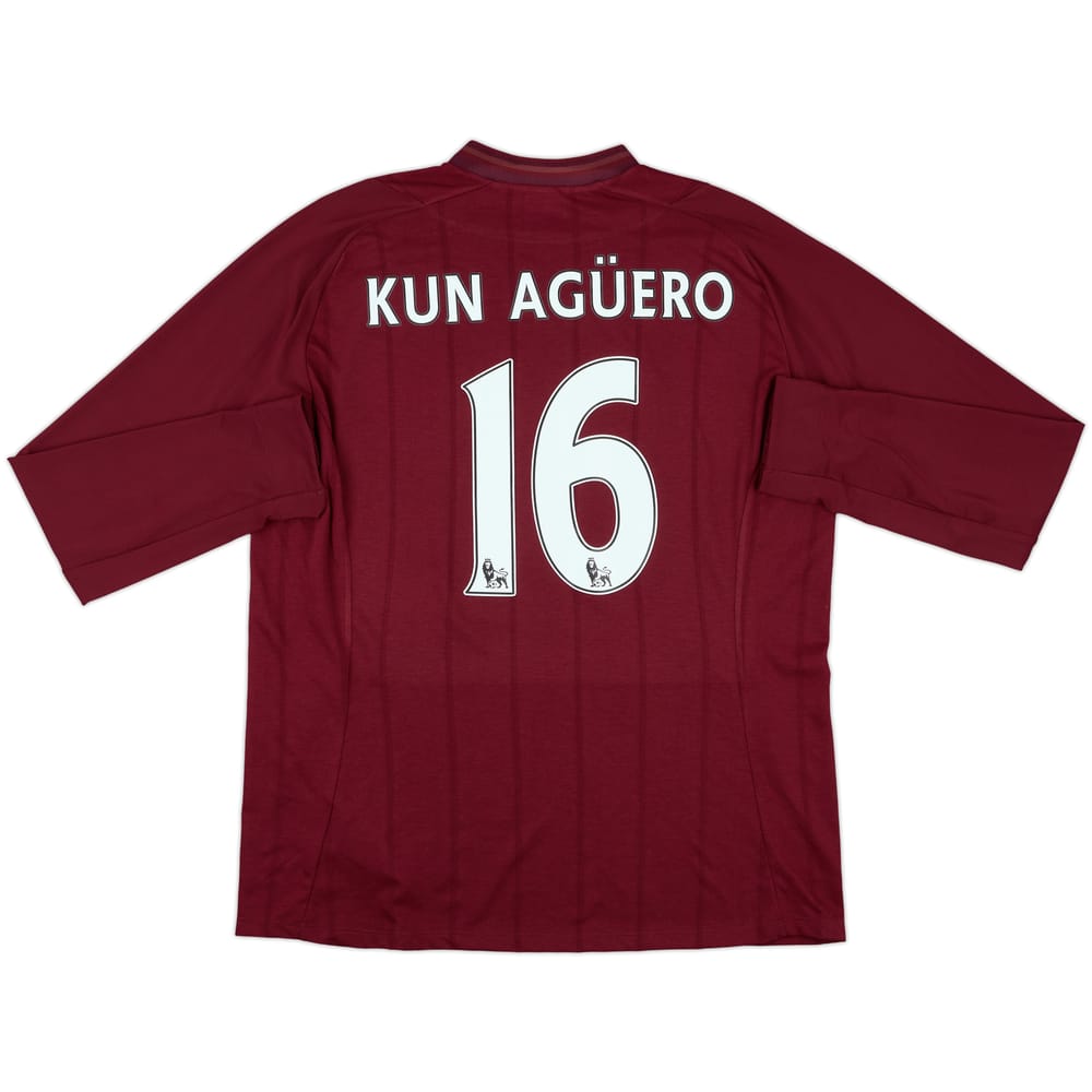 2012-13 Manchester City Away L/S Shirt Kun Aguero #16 (L)