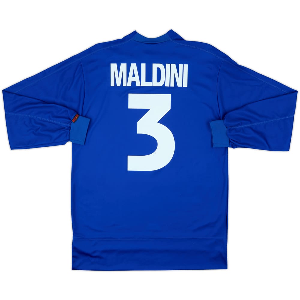 1998-99 Italy Home L/S Shirt Maldini #3 (S)