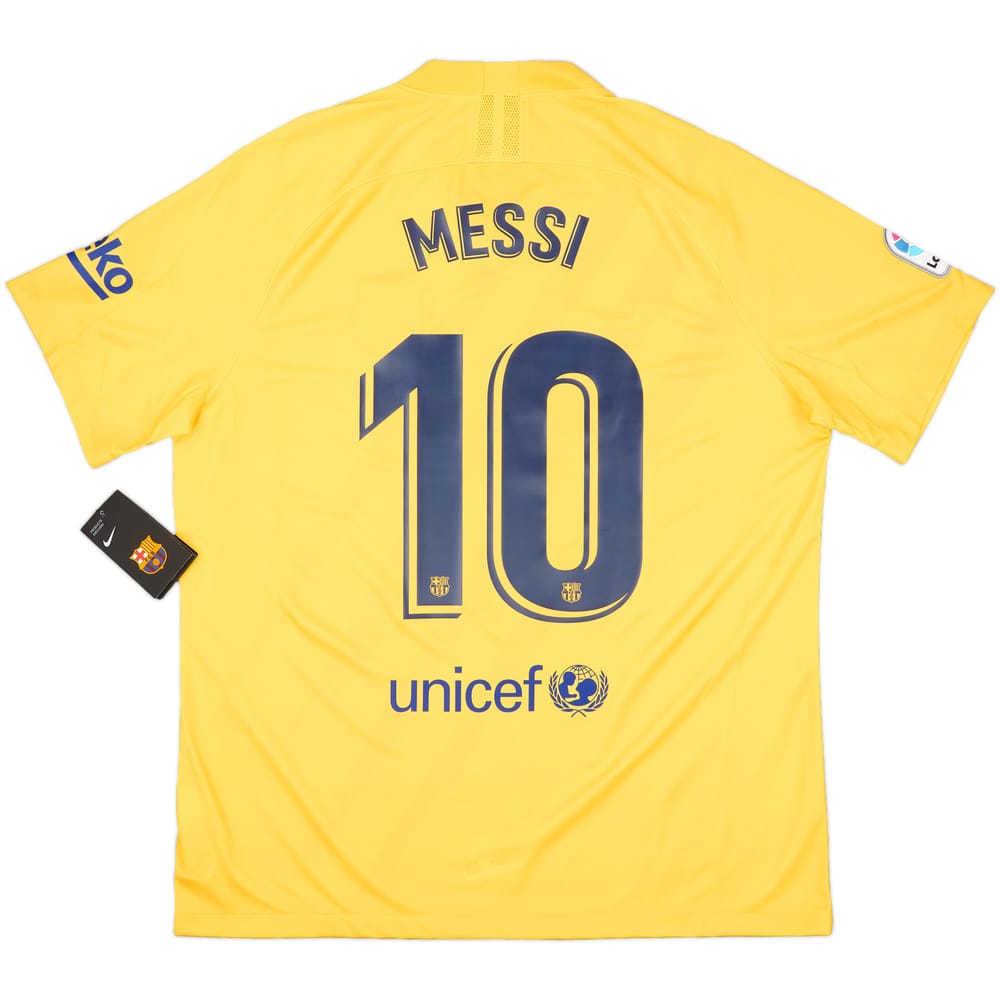 2019-20 Barcelona 'Senyera' Fourth Shirt Messi #10 (XL)