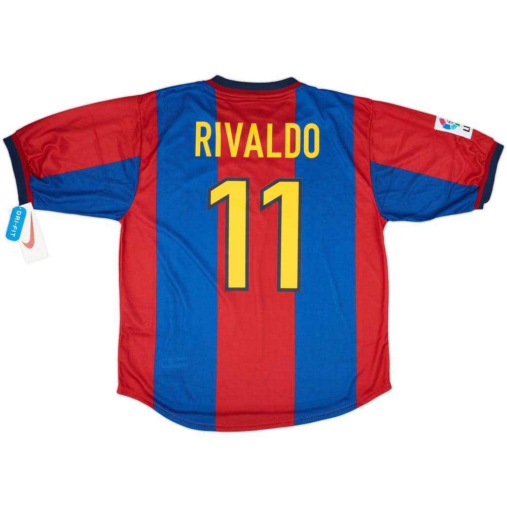 1998-00 Barcelona Home Shirt Rivaldo #11 (L)