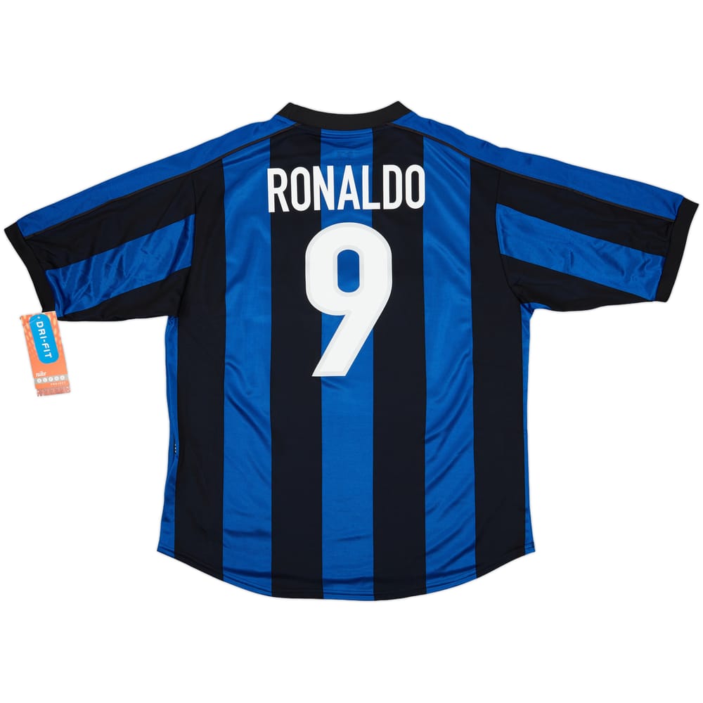 1999-00 Inter Milan Home Shirt Ronaldo #9 (L)