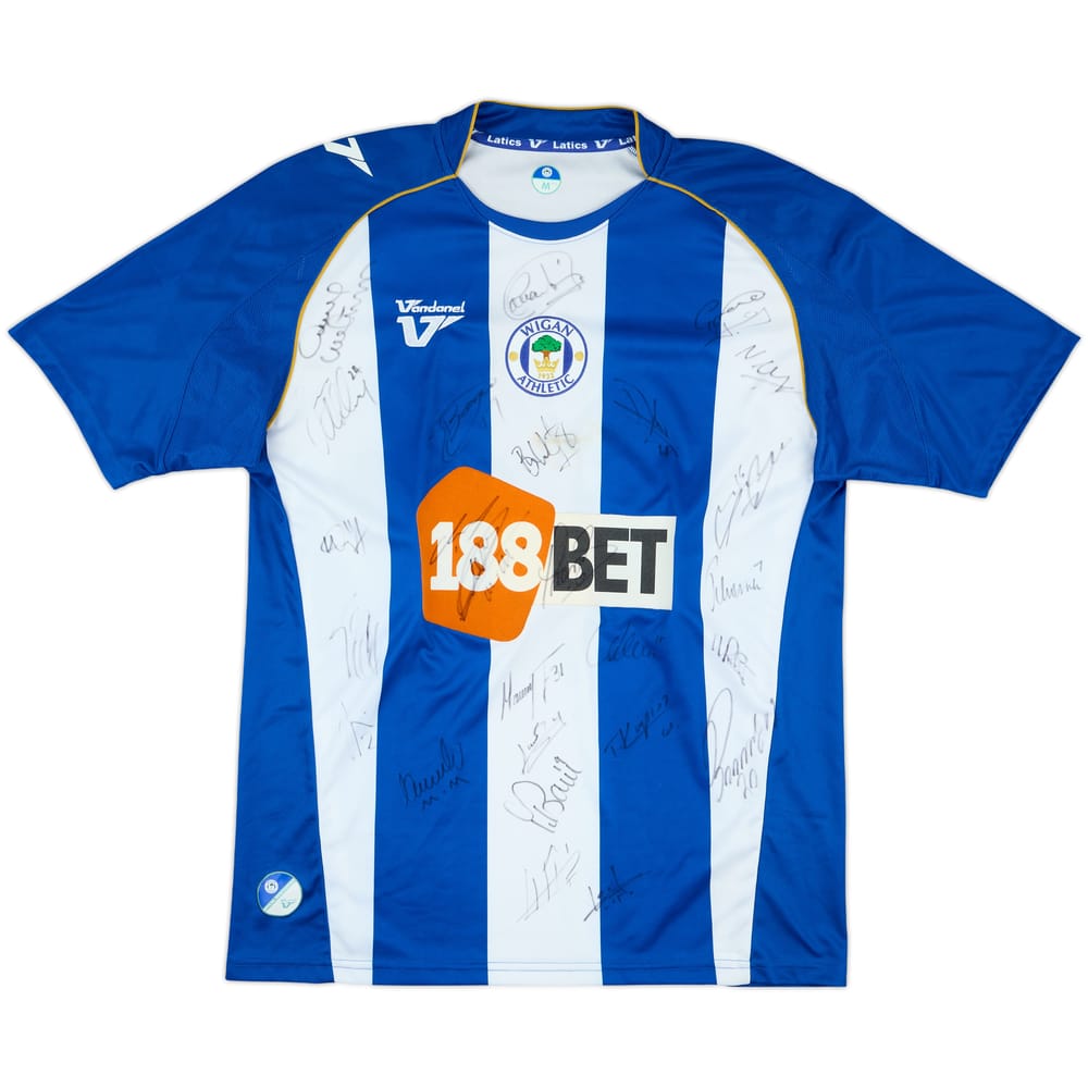 2009-10 Wigan Squad Signed Home Shirt - 7/10 - (M)