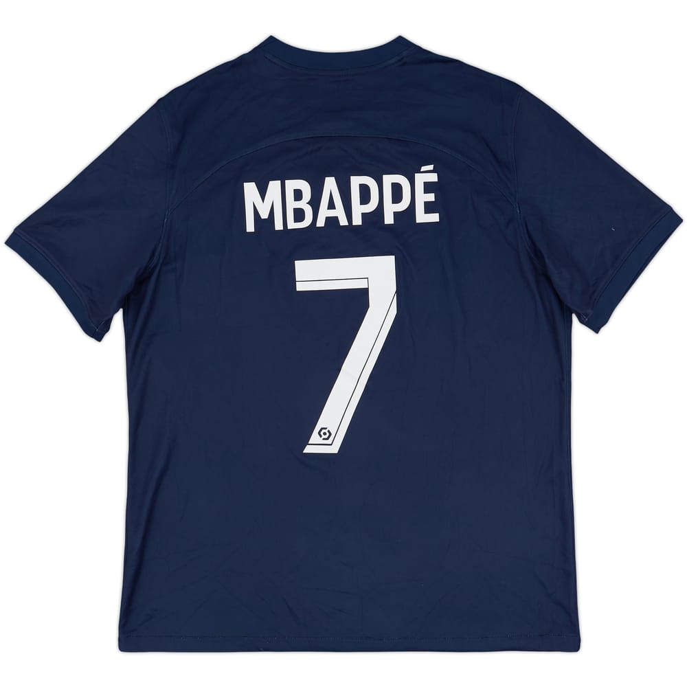 2022-23 Paris Saint-Germain Home Shirt Mbappe #7 - 6/10 - (L)