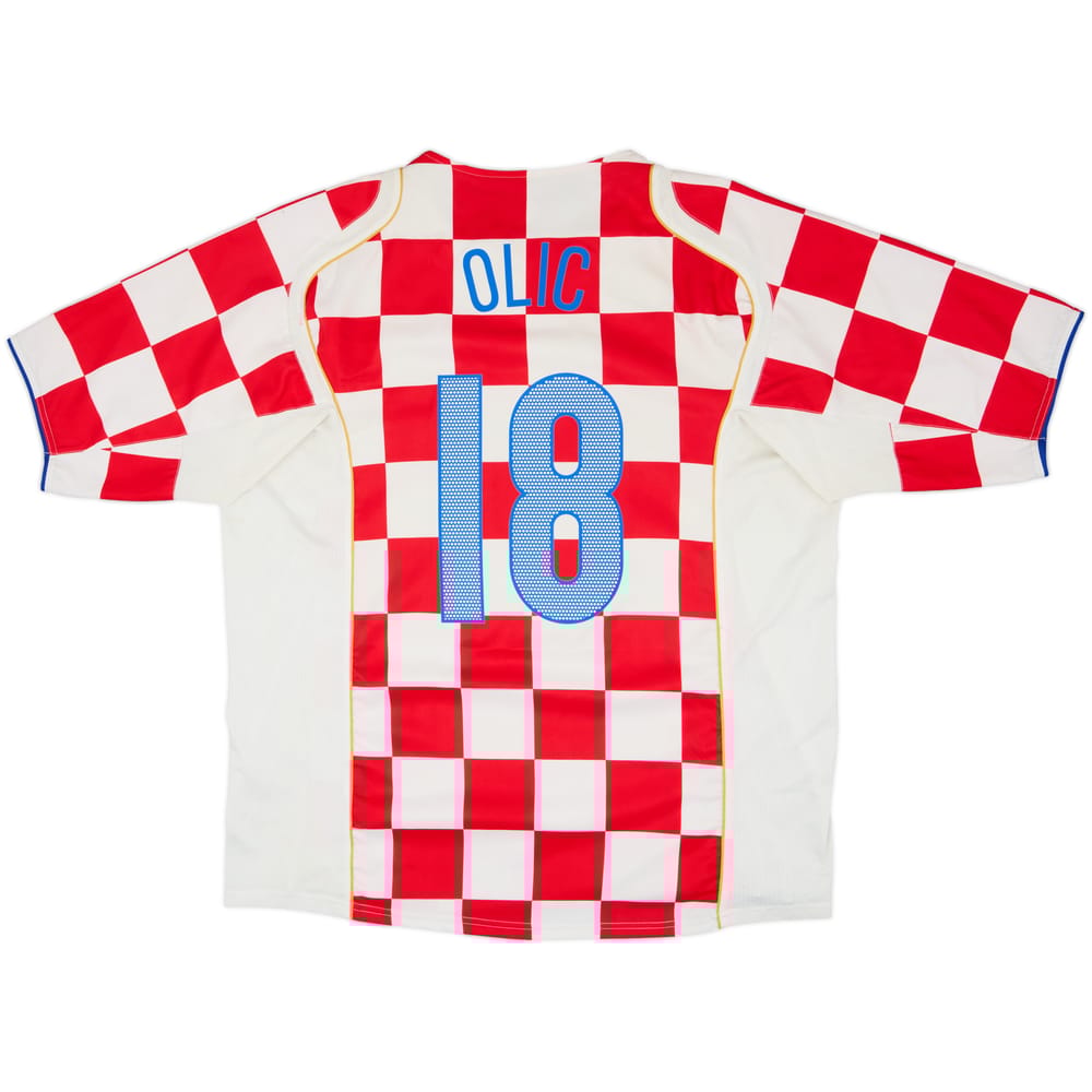 Camiseta de local de Croacia 2004-06 Olic #18 - 6/10 - (XXL)