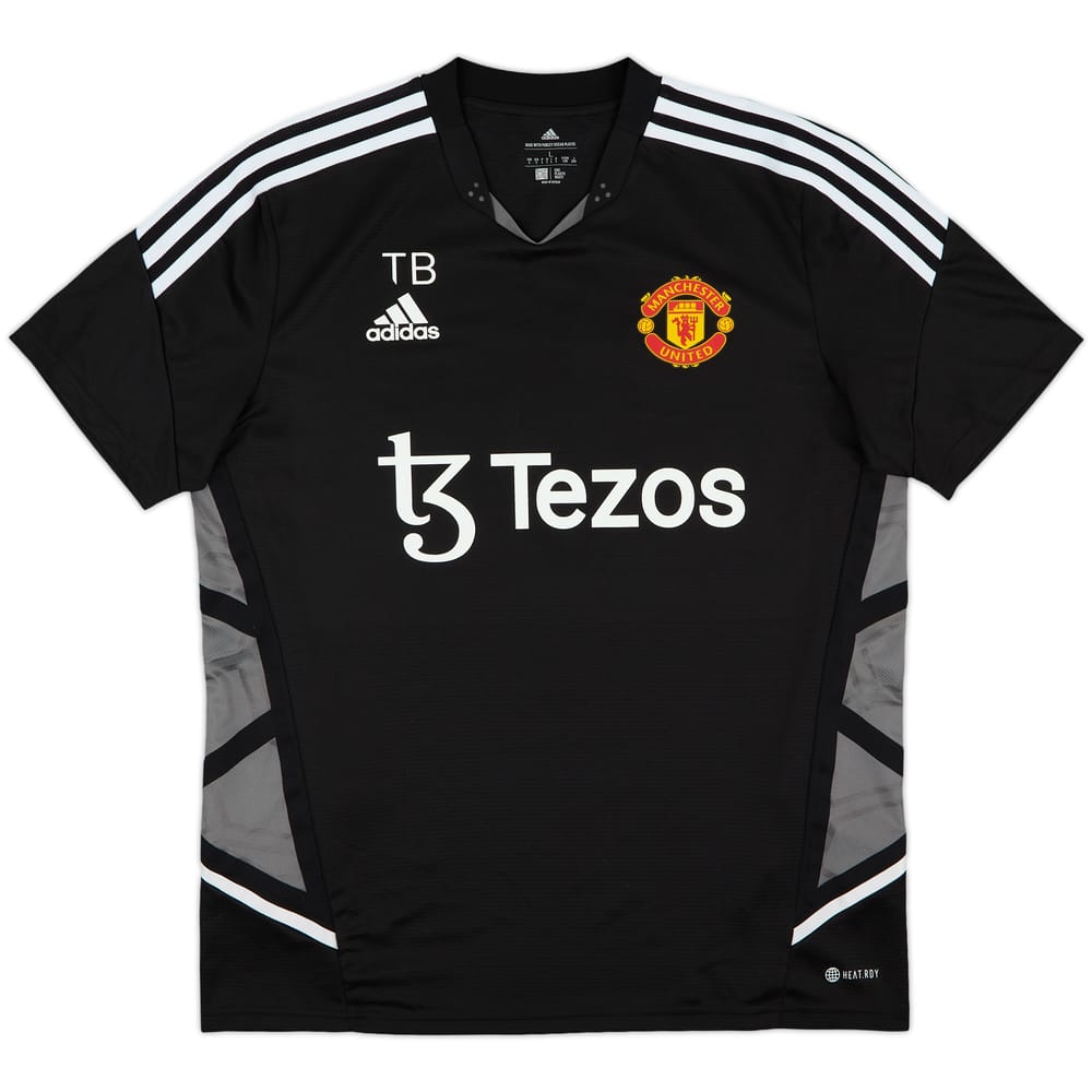 2022-23 Manchester United adidas Staff Issue Training Shirt TB - 8/10 - (L)