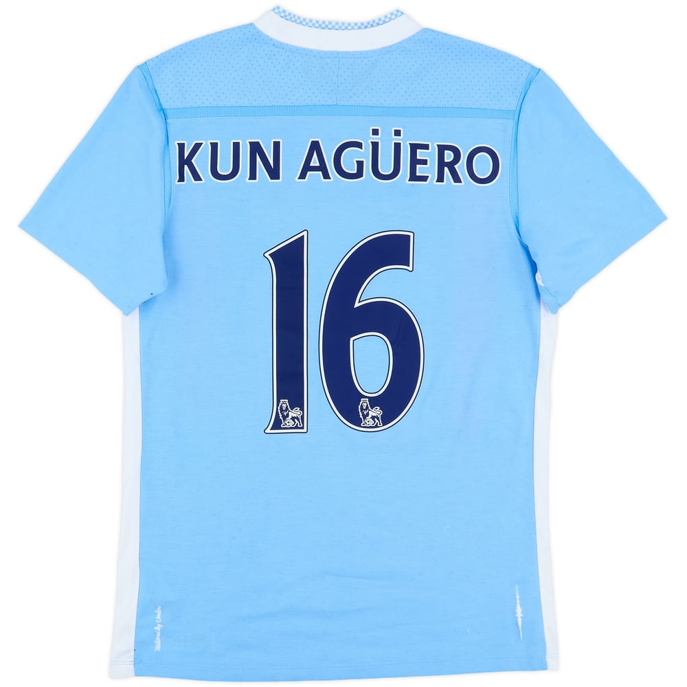 2011-12 Manchester City Home Shirt Kun Aguero #16 - 6/10 - (M)