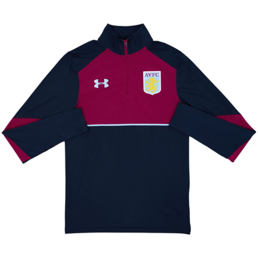2016-17 Aston Villa Under Armour 1/4 Zip Top de entrenamiento - 9/10 - (S)