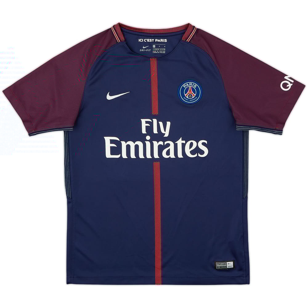 2017-18 Paris Saint-Germain Home Shirt - 8/10 - (L.Boys)