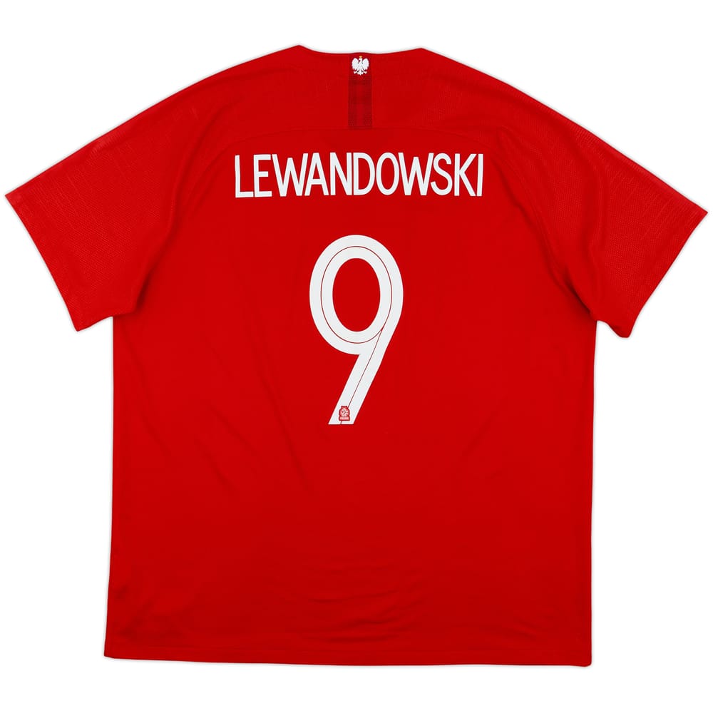 2018-19 Poland Away Shirt Lewandowski #9 - 8/10 - (XXL)