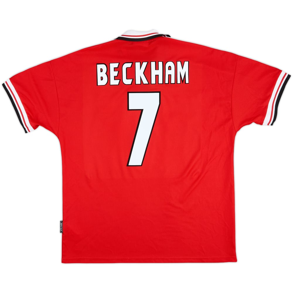 1998-00 Manchester United Home Shirt Beckham #7 - 9/10 - (XL)