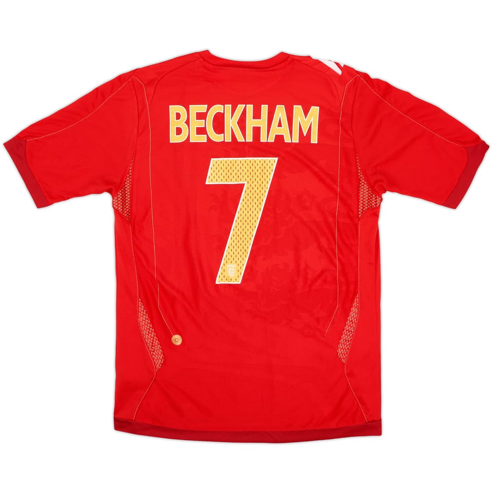 2006-08 England Away Shirt Beckham #7 - 5/10 - (S)