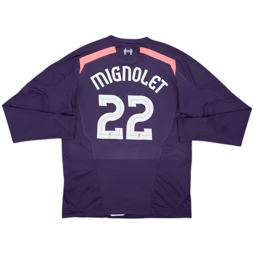 2013-14 Liverpool GK Shirt Mignolet #22 - 7/10 - (XL.Boys)