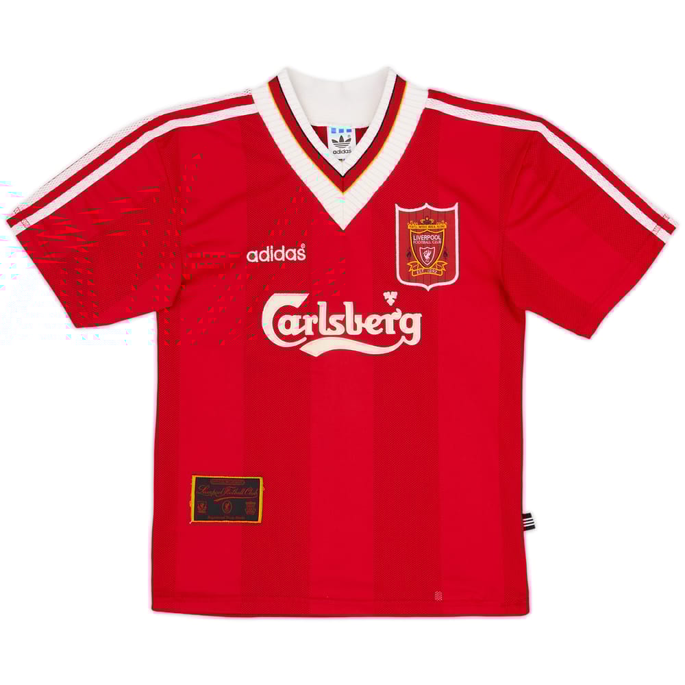 1995-96 Liverpool Home Shirt - 8/10 - (L.Boys)