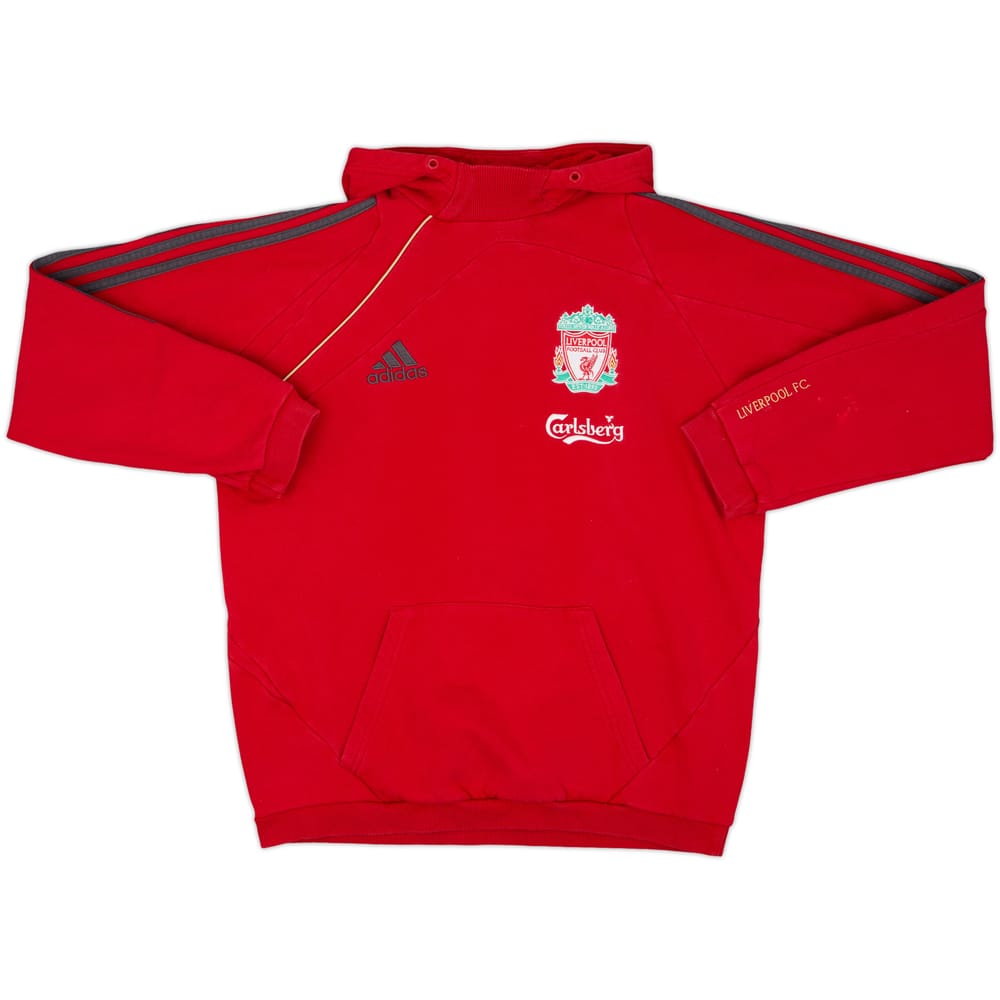 2009-10 Liverpool adidas Hooded Top - 6/10 - (S)