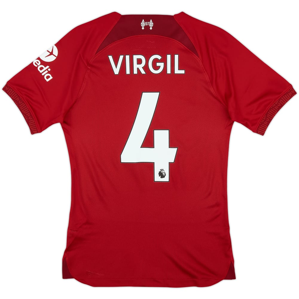 2022-23 Liverpool Authentic Home Shirt Virgil #4 - 8/10 - (Women's S)