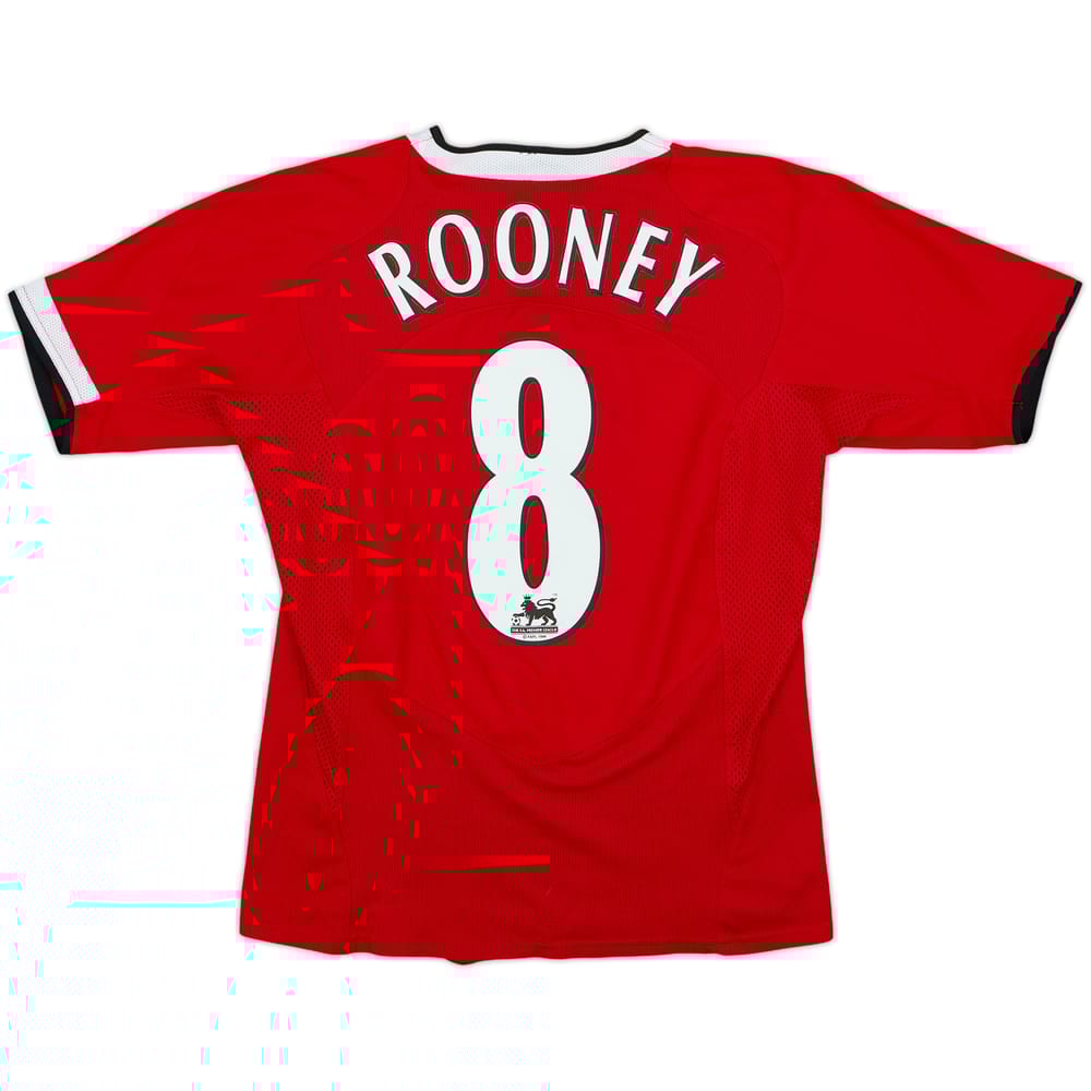 2004-06 Manchester United Home Shirt Rooney #8 - 6/10 - (M.Boys)