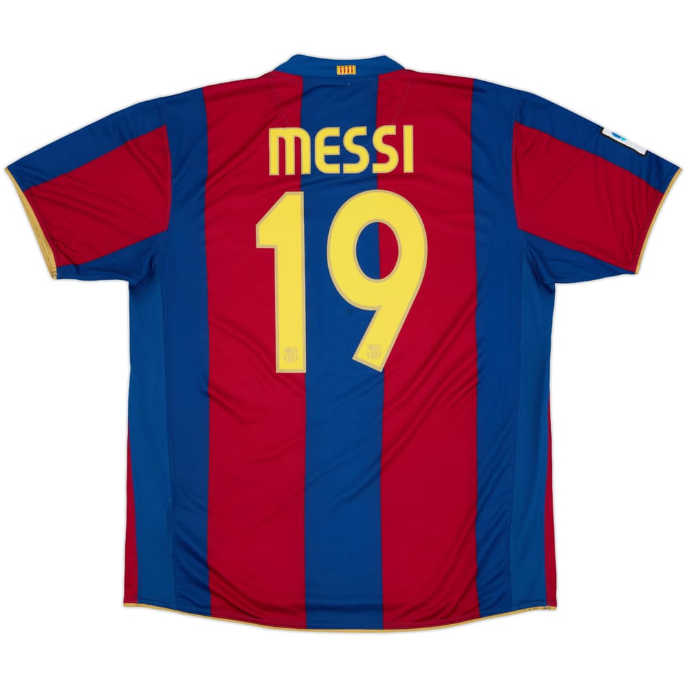 2007-08 Barcelona Home Shirt Messi #19 - 7/10 - (XL)