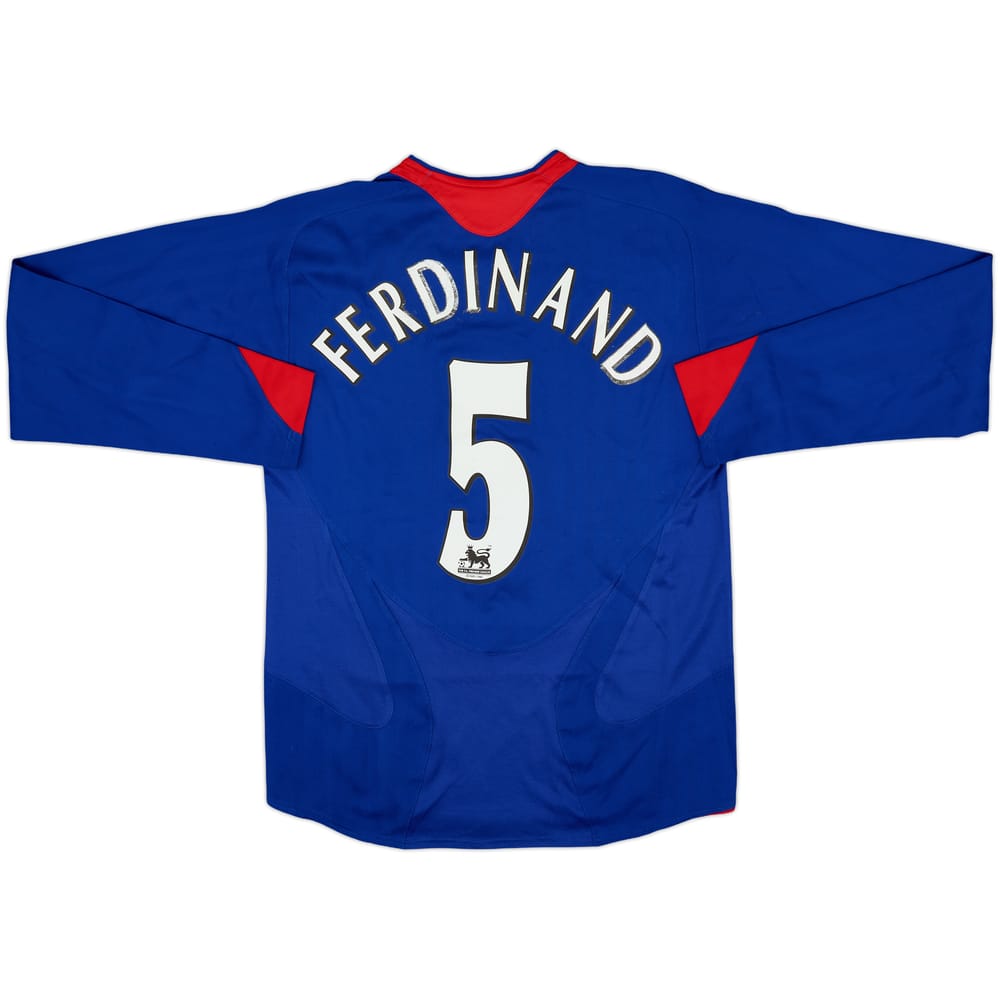 2005-06 Manchester United Away L/S Shirt Ferdinand #5 - 5/10 - (S)