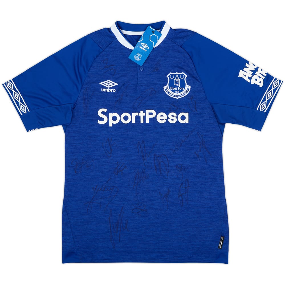 2018-19 Everton Squad Signed Home Shirt (M)