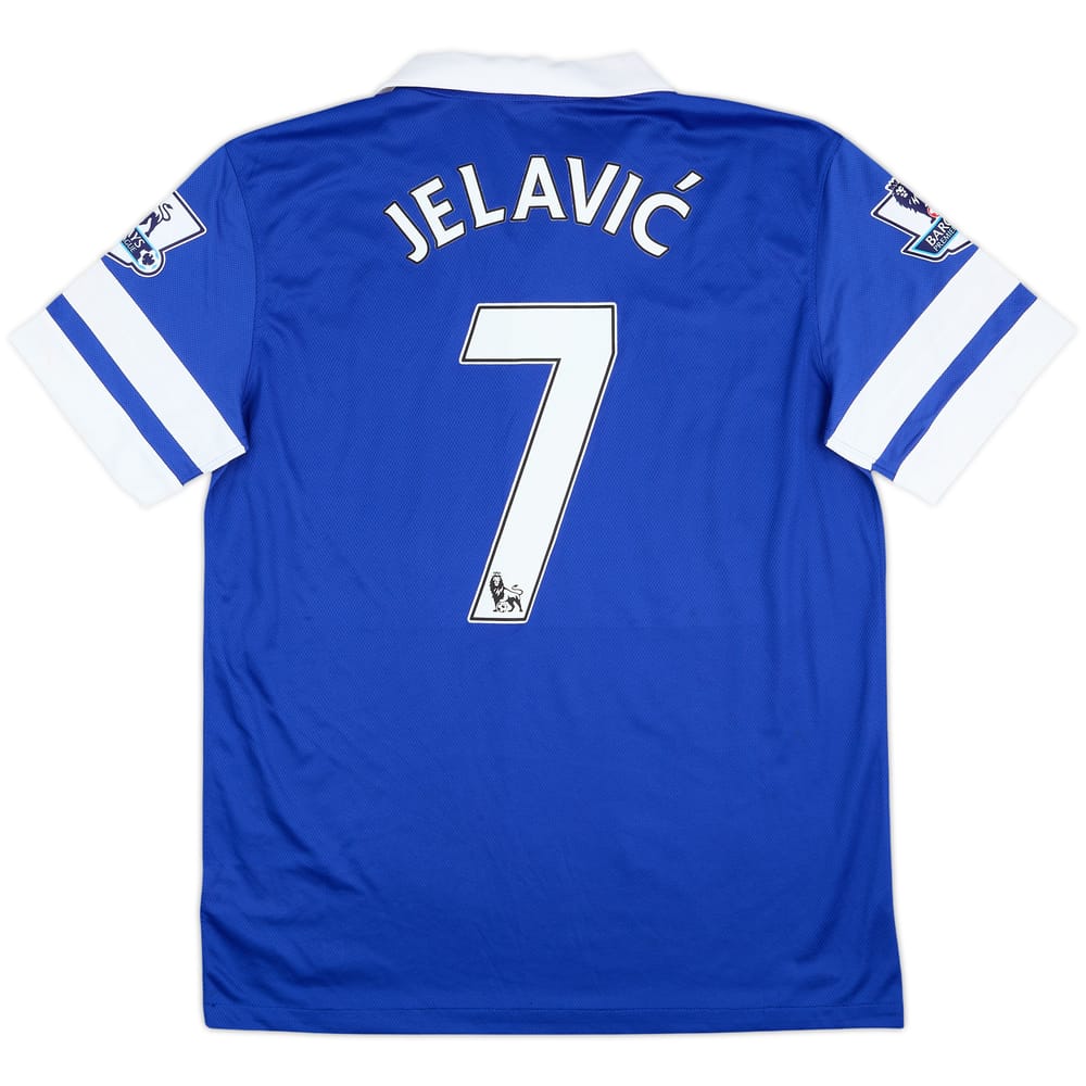 2013-14 Everton Match Issue Home Shirt Jelavic #7