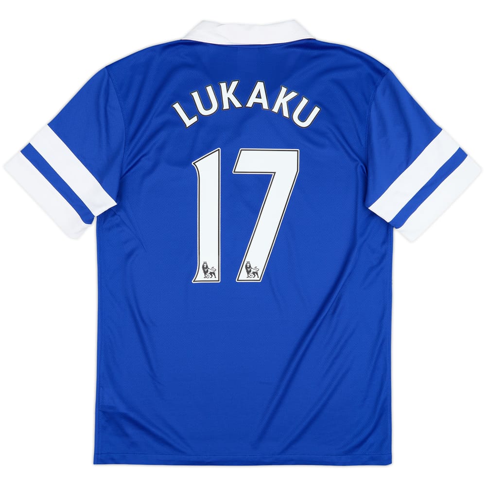 2013-14 Everton Home Shirt Lukaku #17 - 9/10 - (M)