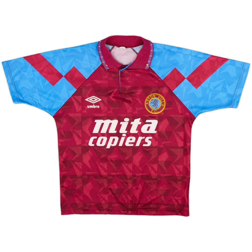 1990-92 Aston Villa Home Shirt - 8/10 - (L.Boys)