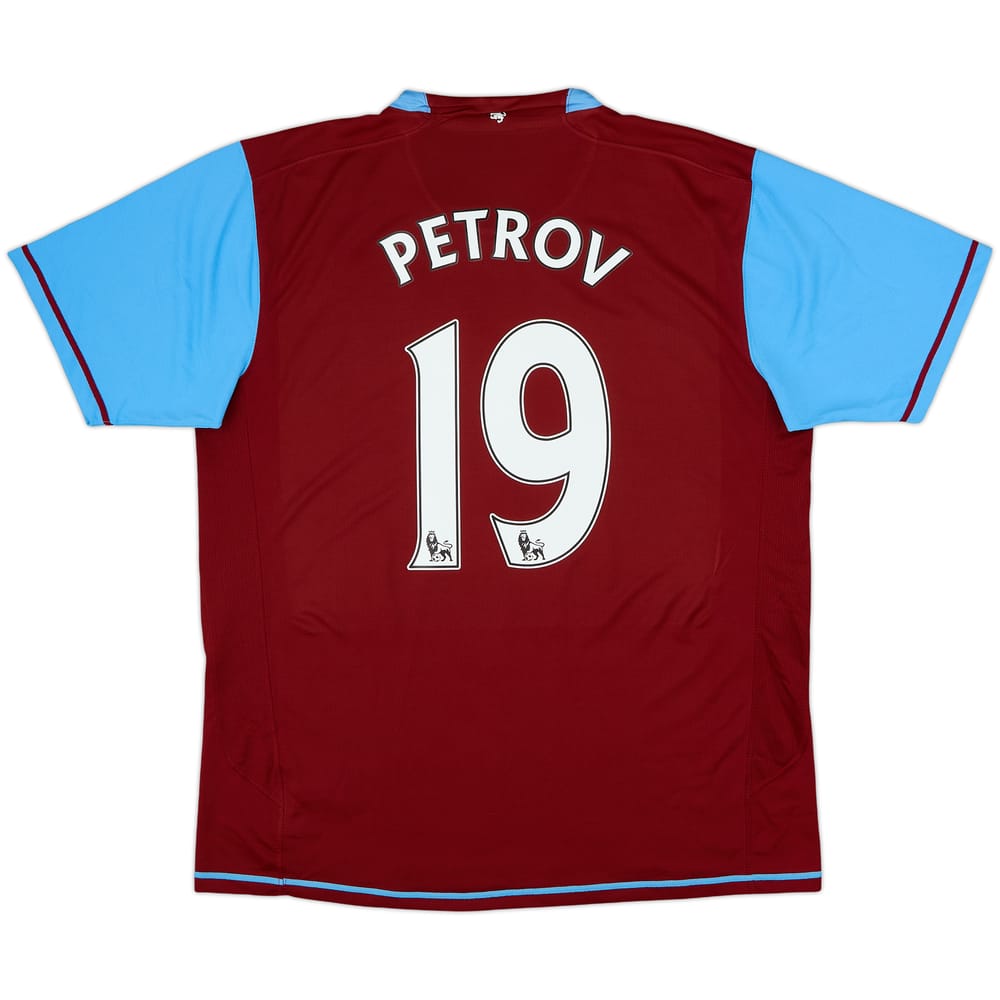 2007-08 Aston Villa Home Shirt Petrov #19 - 8/10 - (L)