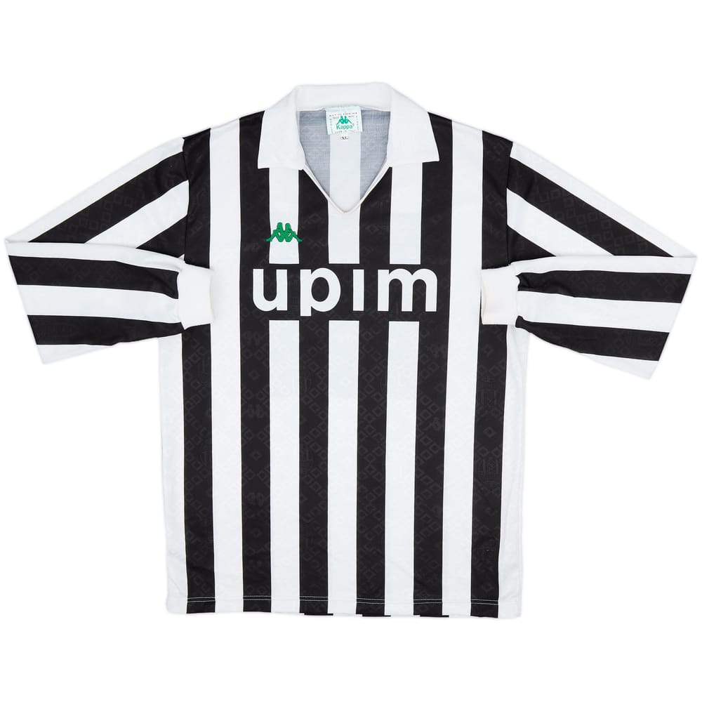 1991-92 Juventus Home L/S Shirt - 9/10 - (XL)