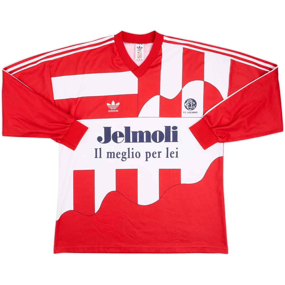1991-92 FC Locarno Match Issue Home L/S Shirt #8