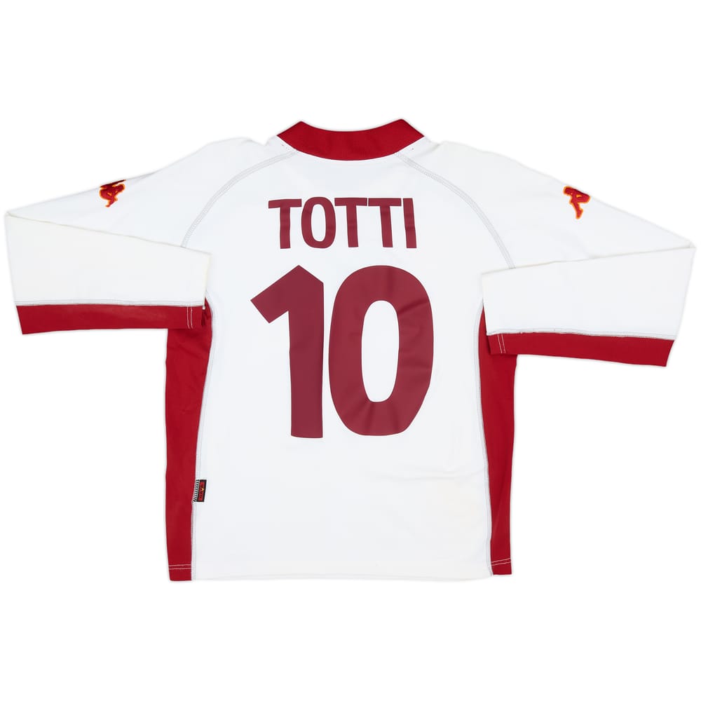 2001-02 Roma Away L/S Shirt Totti #10 - 6/10 - (M)