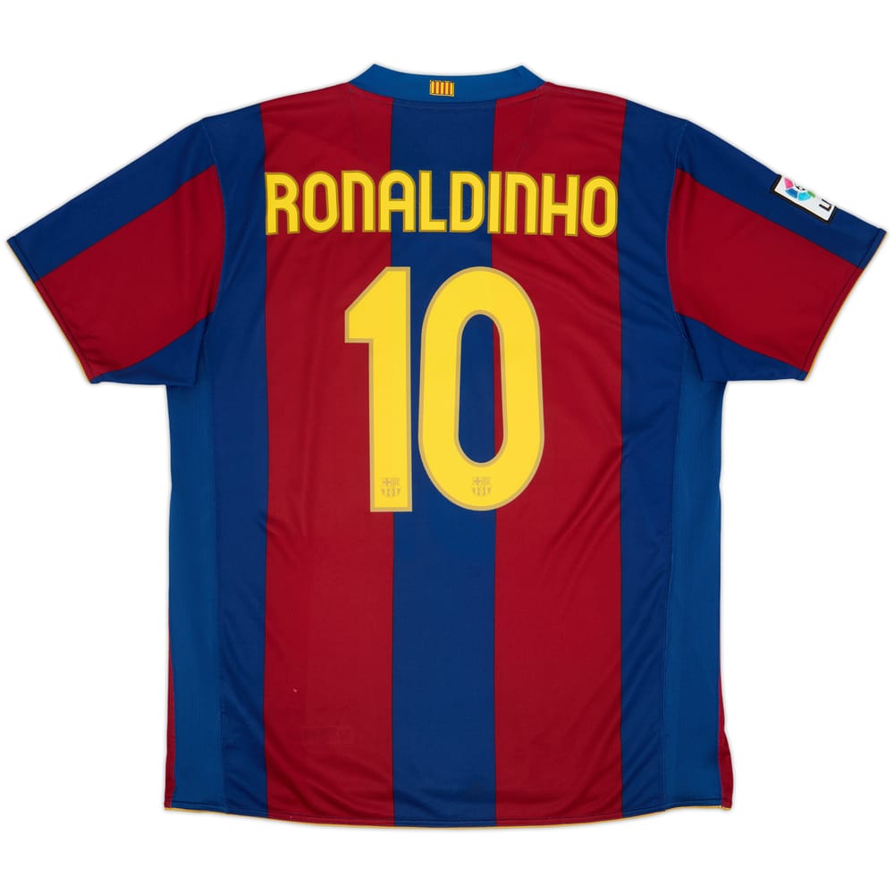 2007-08 Barcelona Home Shirt Ronaldinho #10 - 6/10 - (XL)