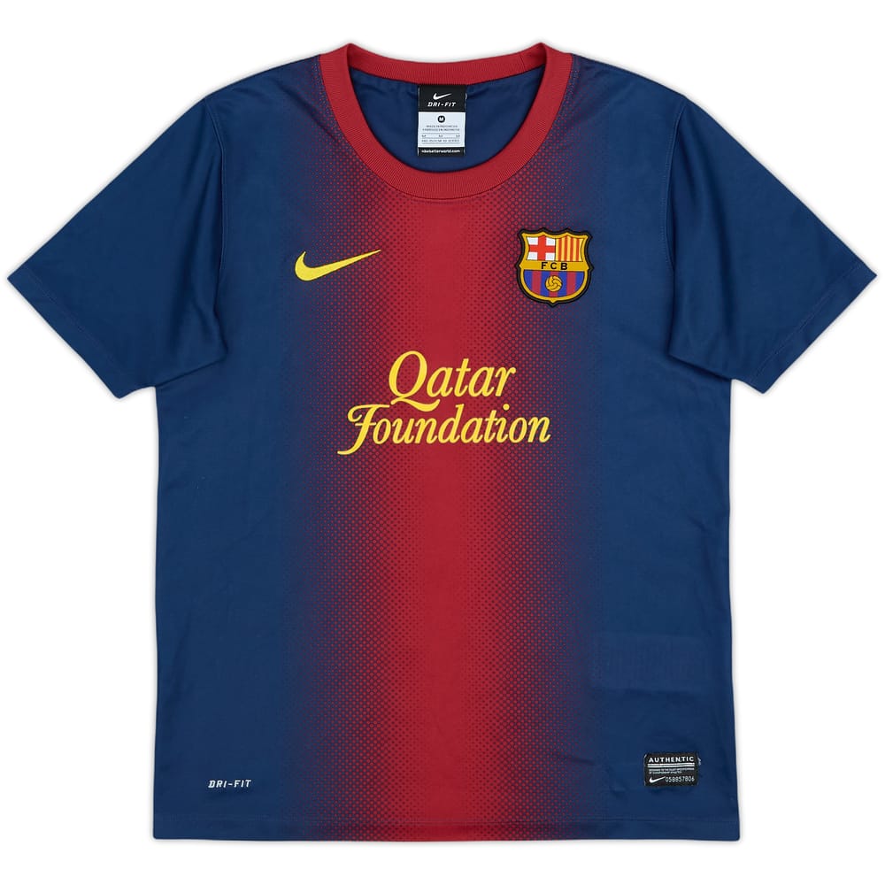 2012-13 Barcelona Basic Home Shirt - 8/10 - (M.Boys)