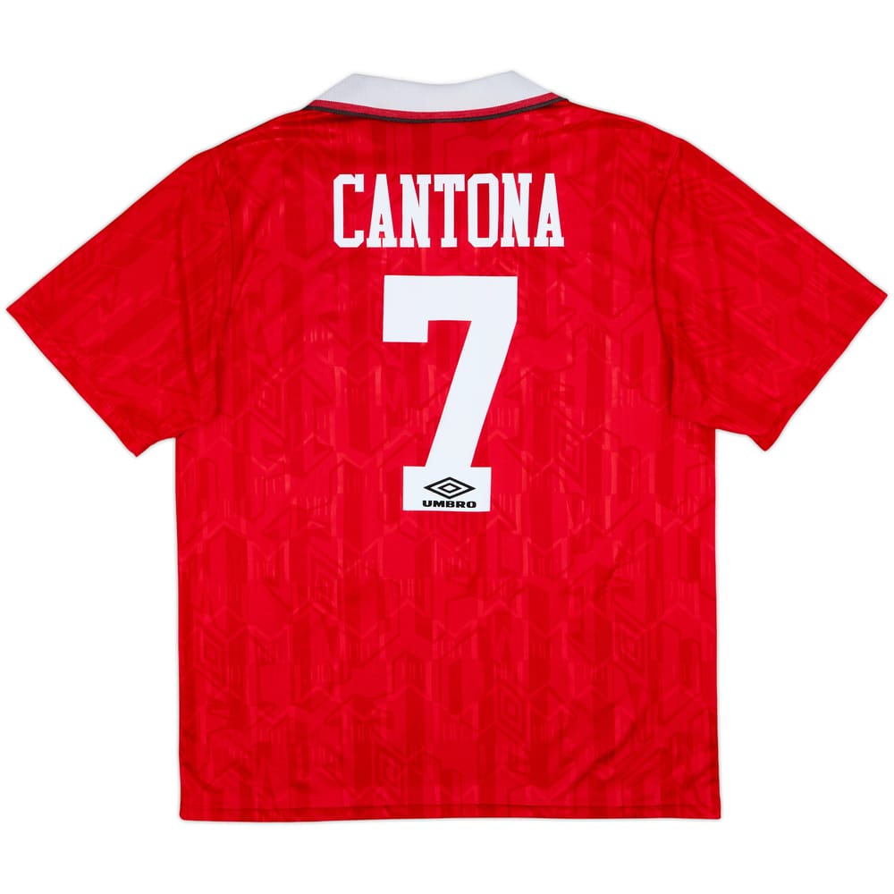 1992-94 Manchester United Home Shirt Cantona #7 - 8/10 - (XL)